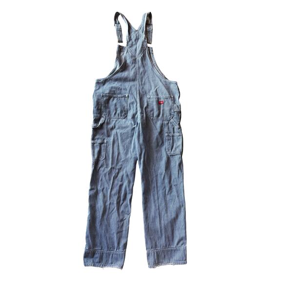 Vintage Dickies Hickory Striped Denim M Workwear Bib Overalls - Picture 6 of 10